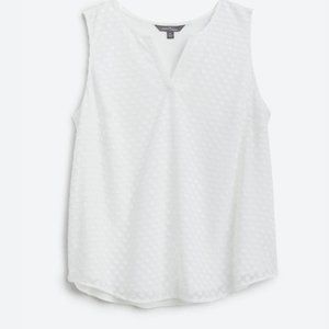 Ezide Textured Mixed Material Top